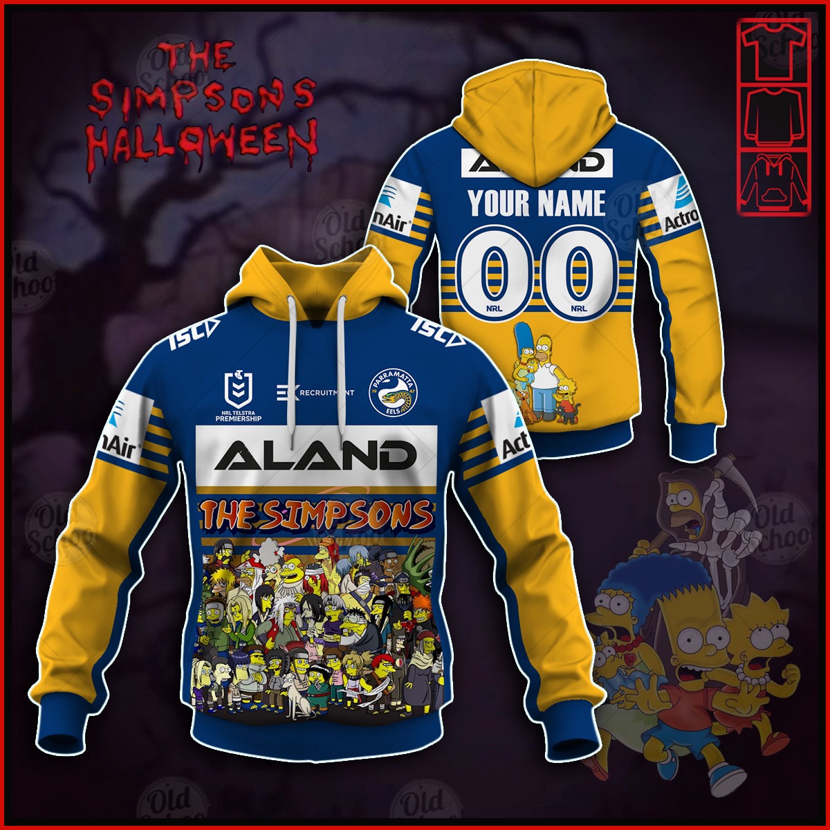 Personalise NRL St. George Illawarra Dragons x The Simpsons 2020 Halloween 