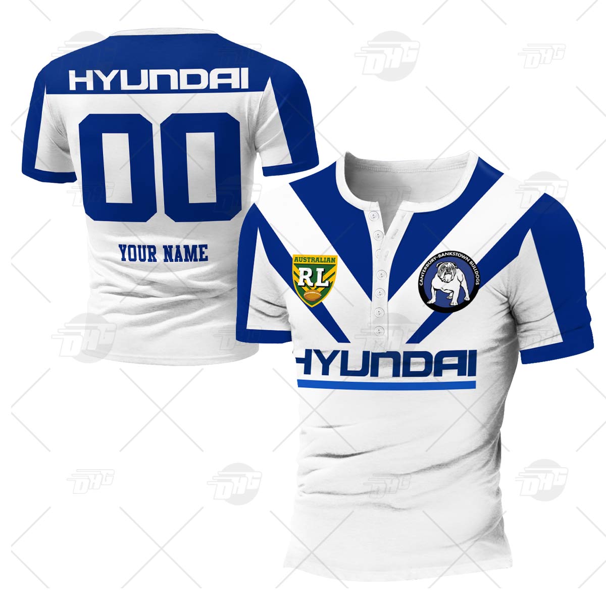 Personalised Parramatta Eels 1982 ARL/NRL Vintage Retro Henley Shirt Gothic T-shirt