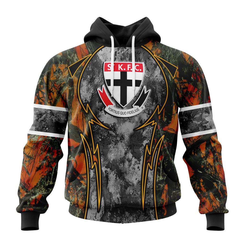 Personalized AFL Port Adelaide Specialized Design With Camo Concepts For Hungting In Forest Unisex Tshirt