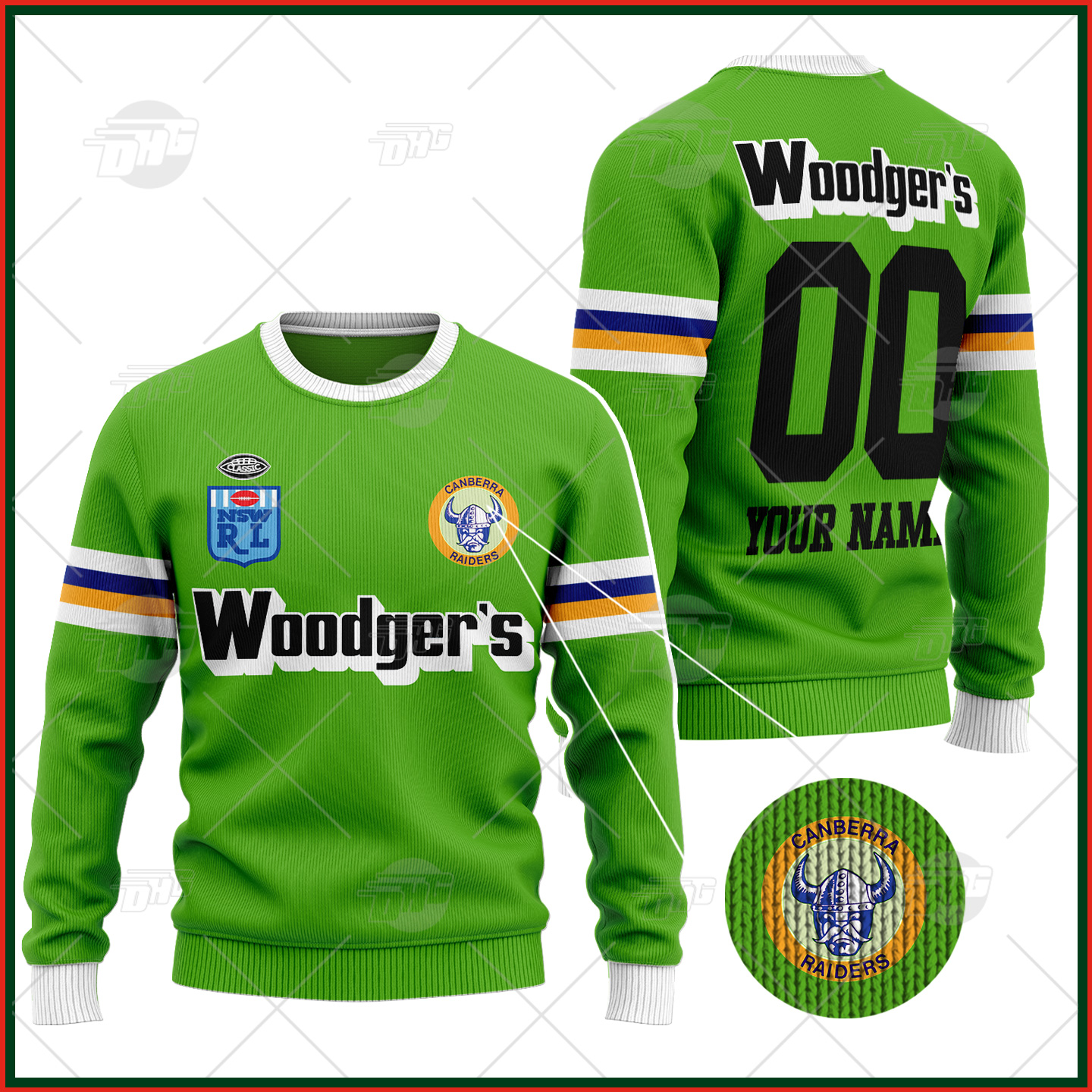 Personalized Canterbury Bankstown Bulldogs 1995 ARL/NRL Vintage Retro Wool Ugly Sweater For Men Women