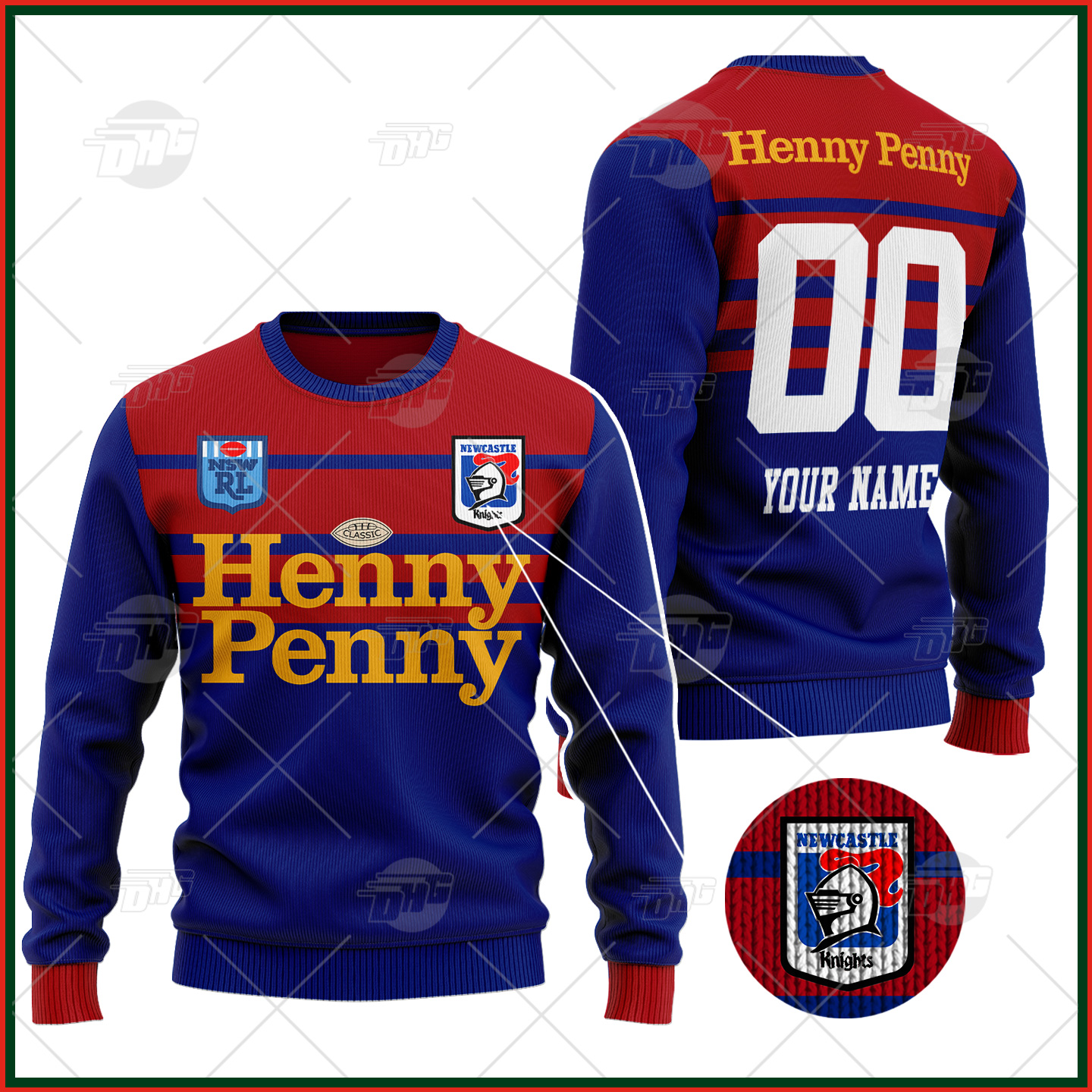 Personalized Canberra Raiders 1989 Woodgers ARL/NRL Vintage Retro Heritage Wool Ugly Sweater For Men Women