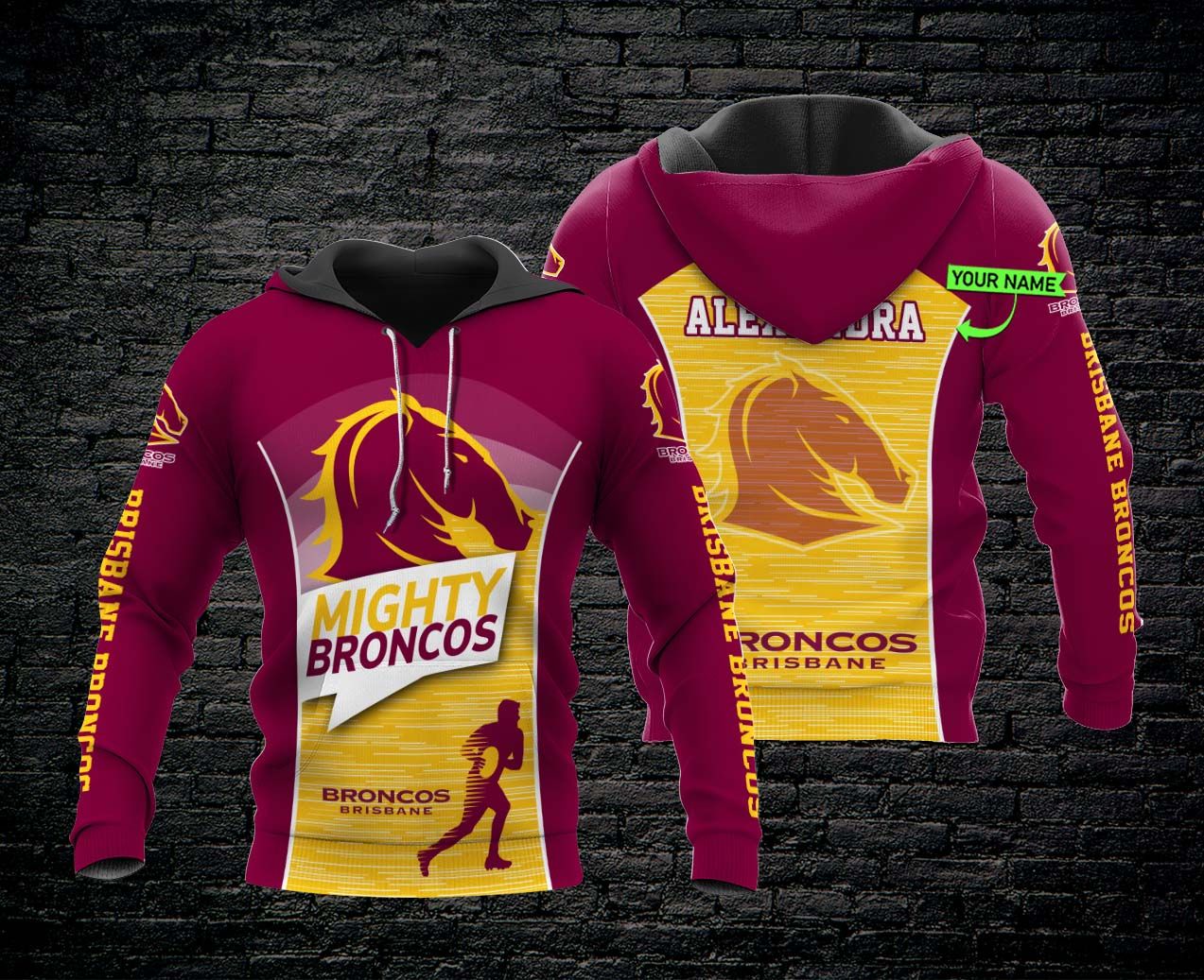 Personalized Nrl Gaiter Hoodie South Sydney Rabbitohs Gaiter Hoodie Lightning Custom Name 3D All Over Print Hoodie 