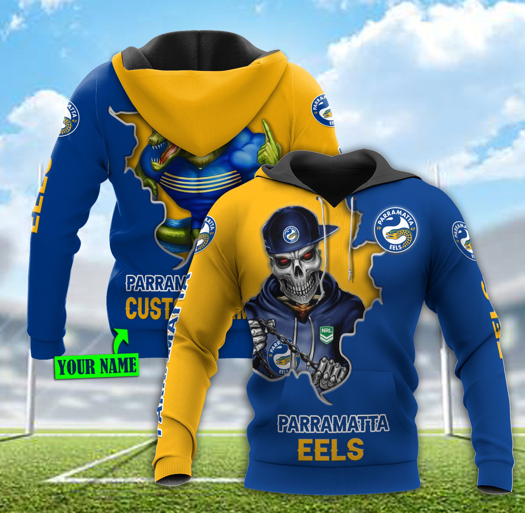 Personalized Nrl Penrith Panthers Mascot Custom Name And Number 3D All Over Print Hoodie 
