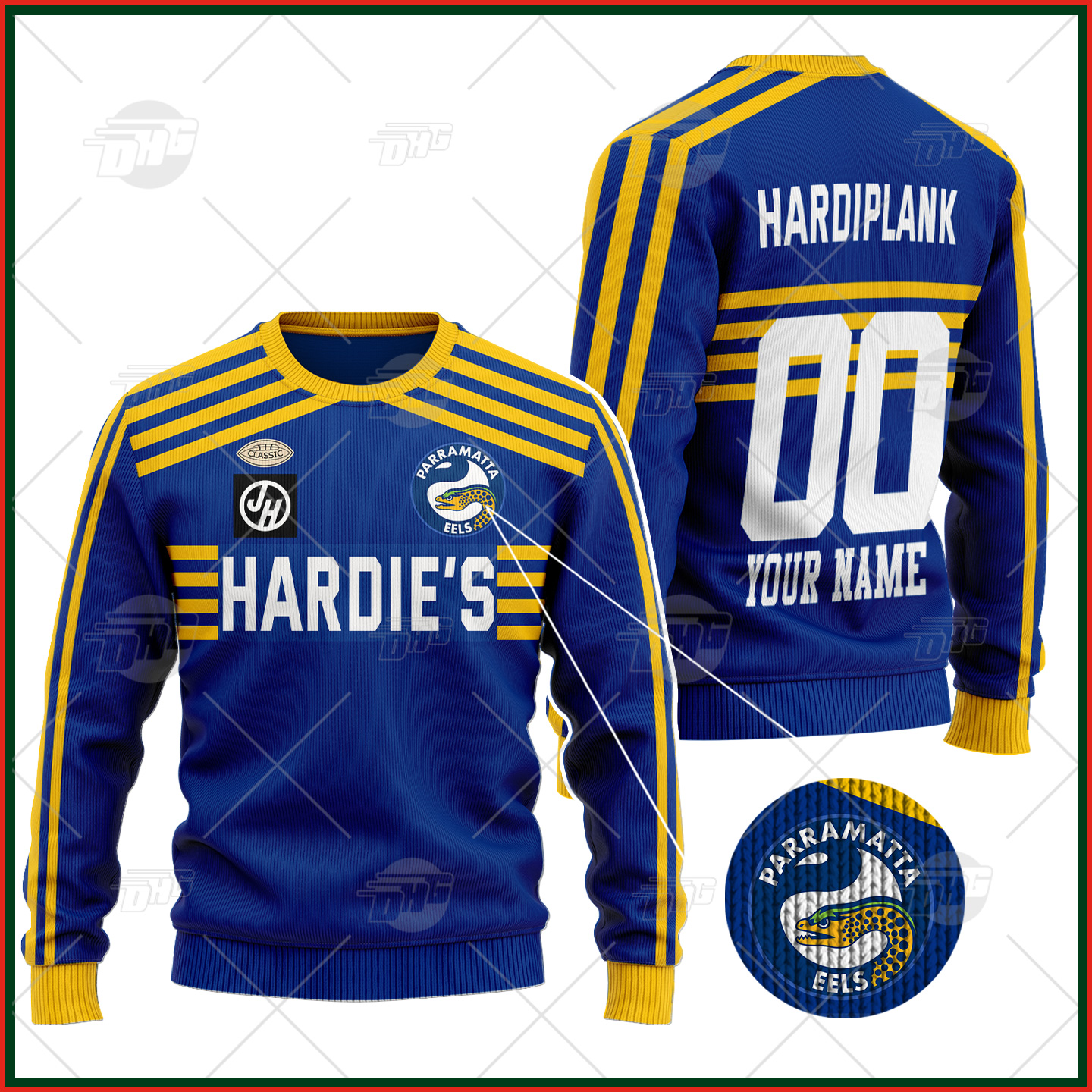 Personalized Canberra Raiders 1989 Woodgers ARL/NRL Vintage Retro Heritage Wool Ugly Sweater For Men Women
