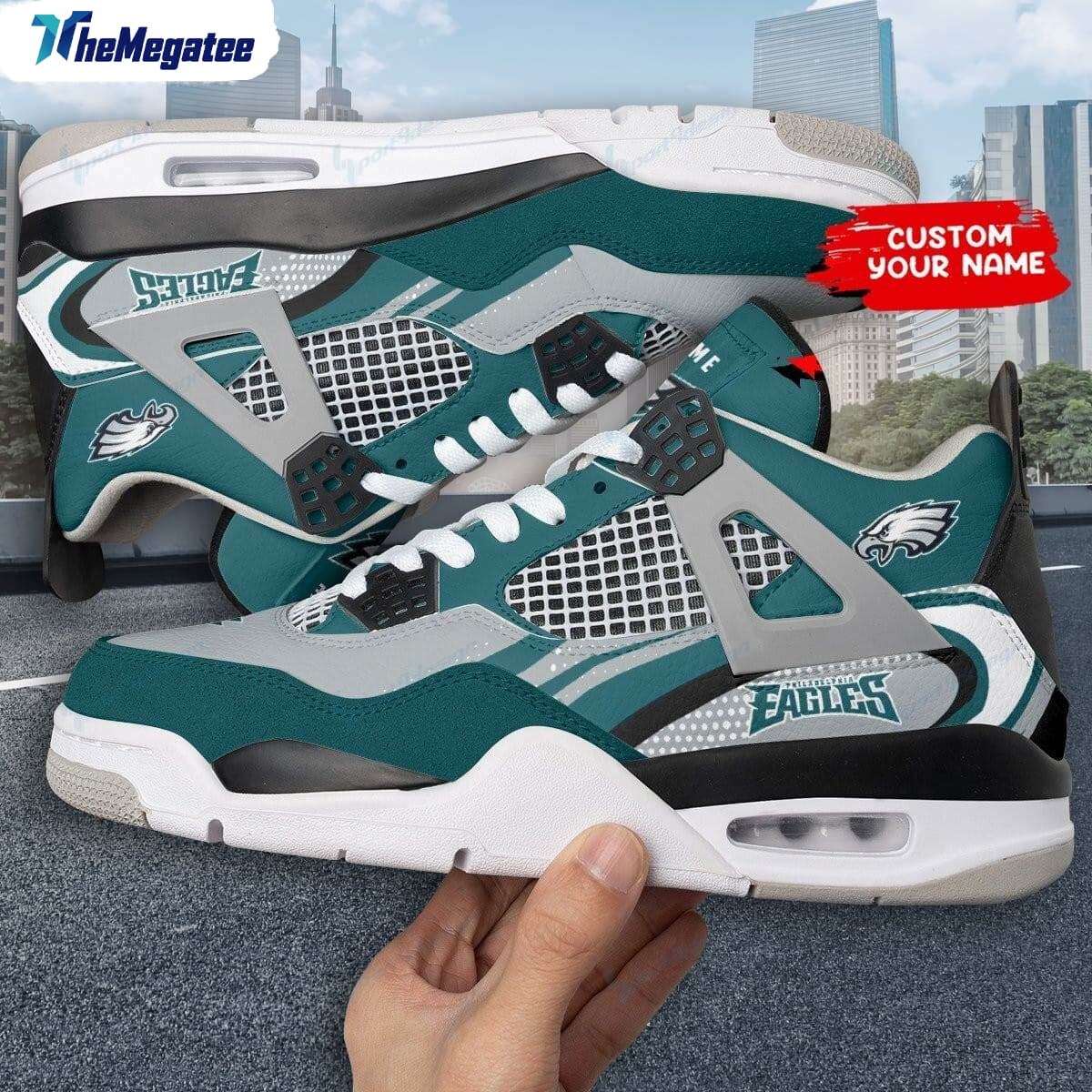Pittsburgh Pirates Logo Design Air Jordan 4 Sneakers 