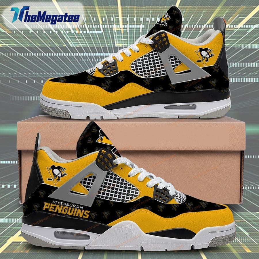 Pittsburgh Steelers Ink Splash Personalized Air Jordan 4 Sneaker 