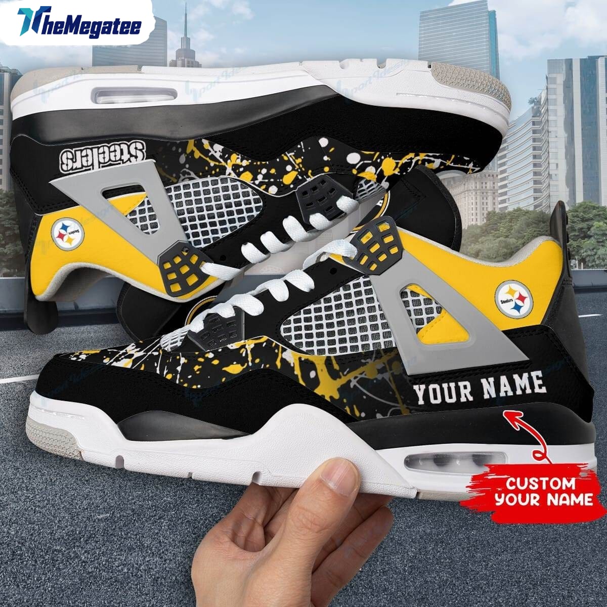 San Diego Padres Logo Design Air Jordan 4 Sneakers 