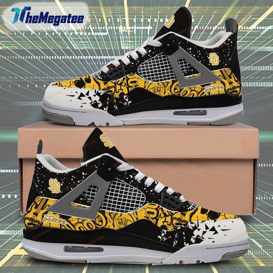 San Jose Sharks Logo Design Air Jordan 4 Shoes 