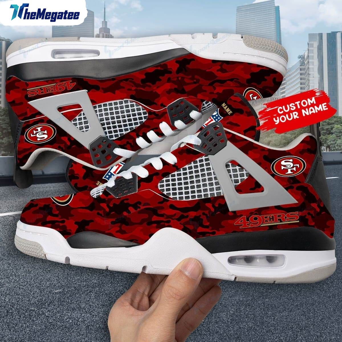 San Diego Padres Logo Design Air Jordan 4 Sneakers 